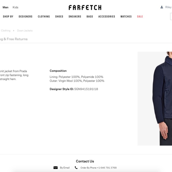 Prada Nylon & knit jacket with logo plaque (Men's IT 46 - Small Medium) - Picture 4 of 5